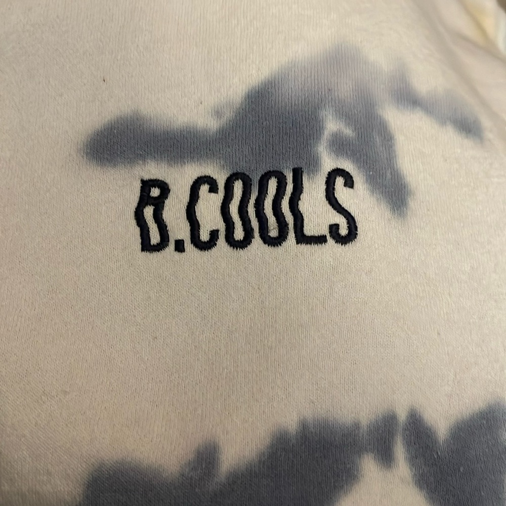 EUC B Cools Barney Cools Men’s Script Rainbow tie died Hoodie Sweatshirt large - Picture 3 of 6